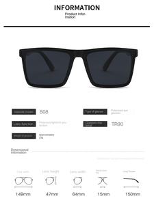 <span class=keywords><strong>2025</strong></span> Nieuwe Zwarte Zonnebril Voor Mannen Vrouwen Uv400 Rechthoek Concave Vorm Voor Rijden Dagelijks Gebruik Lange Frame Gafas De Sol Zonnebril - Product Image 4