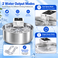 Fontaine à eau pour chat de grande capacité 7L, bol à boire pour animaux de compagnie en acier inoxydable 304, rechargeable sans fil avec filtration multi-étapes
