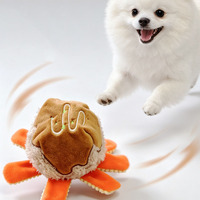 Jouet pour chien : Balle barbelée, Balle élastique sonore, Balle interactive pour l'entraînement et le renifleur d'aliments cachés, Jouets en peluche pour animaux de compagnie