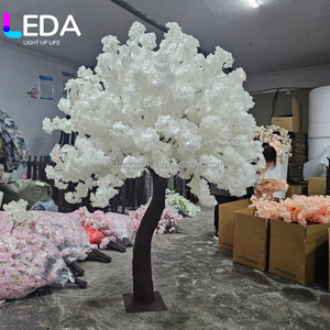 Arbre de cerisier japonais en soie blanc et rose LEDA pour mariage en plein air, grande décoration d'arbre de cerisier artificiel de 8 pieds - Product Image 2