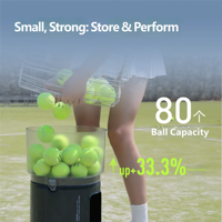 Machine à balles de tennis portable, équipement intelligent en ABS avec contrôle par application pour l'entraînement