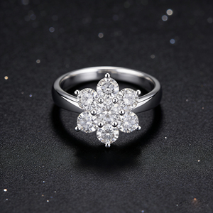 <b>CUSTOM</b> SILVER 10K/14K/18 SOLID GOLD CLASSIC Lab-Grown CVD IGI VVS-VS Oval Cut ENGAGEMENT PARTY FASHION CLUSTER <b>RING</b> - Product Image 3