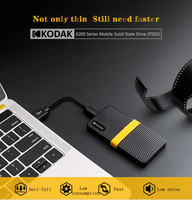 KODAK X200-Disque dur externe SSD portable USB 3.1, type-c, 256B, 512 Go, pour PS4 PC MAC, ordinateurs portables, smartphone, 1 To