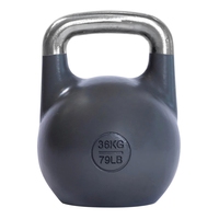 Kettlebell de compétition creuse de 24 kg (53 lb) avec base stable et durable, poids codé par couleur, 53 lb