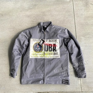 Clothing Custom Logo and Design High Quality Distress Heavy Duck <b>Canvas</b> <b>Jacket</b> Casual Zip up <b>Work</b> <b>Jacket</b> Men - Product Image 1