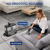 Nettoyeur Vapeur Portable pour Tapis et Canapés, Aspirateur Eau et Poussière à Haute Température pour Usage Domestique