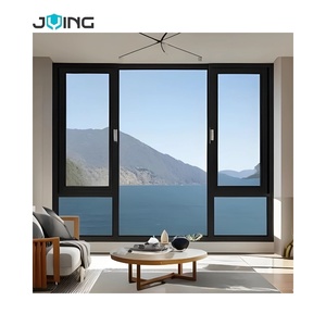 JYing Energy Star a certifié la confidentialité givrée fenêtre d'inclinaison-rotation en aluminium en verre trempé pour les maisons modernes - Product Image 2