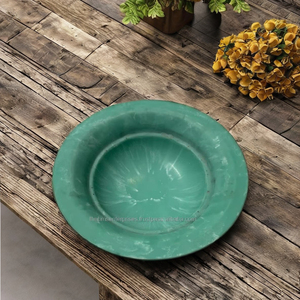 Classic Dishwater Safe Durable Epoxy Resin White Swirl Salad Bowl At The Lowest Prices Epoxy Resin <b>Dinnerware</b> Manufacturer - Product Image 4