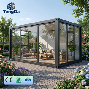בתים ניידים מכולות 20 רגל ו-40 רגל, בתים טרומיים ניידים קטנים, משרדים ניידים, בתים עם חלונות זכוכית, לשימוש כבית ספר או סלון. - Product Image 1