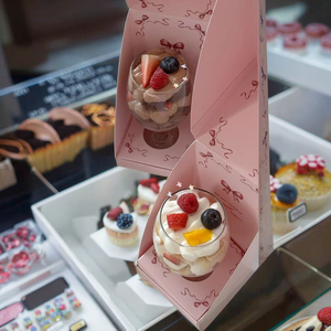 Scatola Pieghevole per Torte in Carta, Confezione per Dolci di San Valentino, Ideale per Cupcake in Vetro - Product Image 4