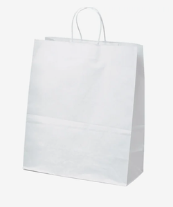 Bolsas <span class=keywords><strong>de</strong></span> Papel Kraft Blancas con Logotipo Personalizado, Impresión a Todo Color, Pedidos al por Mayor, Regalos Promocionales para Eventos, Venta al por Mayor - Product Image 3