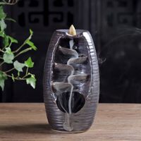 Brûleur d'encens double usage bleu à refoulement, inspiré du Zen, pour cérémonie du thé, pièce décorative créative pour la maison, provenant de Chine