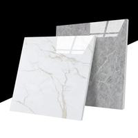 Carreaux de sol et de mur en porcelaine carrés 80x80, effet marbre super blanc, émaillés et polis, modernes, pour extérieur, salle de bain, villa, et revêtement mural en briques.