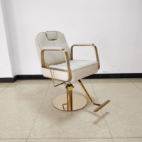 KISEN 2024, fauteuil de barbier de style européen, logo client, robuste, argenté, chaises industrielles, chaise pivotante, utilisation 8 ans