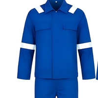 Ensemble de vêtements de travail deux pièces 100% coton printemps-automne bleu royal KT-CQ1004