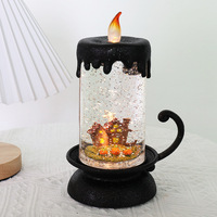 Conception populaire décorations de Noël veilleuse fournitures vacances lanterne cristal boule à neige éclairage décoratif