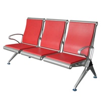 Salon de beauté Réception en attente 3 4 5 places Prix Aéroport Public Sièges Banc Argent Acier Arrêt de bus Chaise pour YA-J108P1 public
