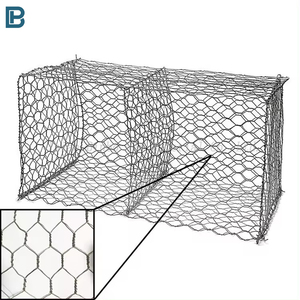 Clôture de mur de limite de gabion galvanisé à chaud de la conception moderne 3x1x1m de 80x100mm pour l'<span class=keywords><strong>immobilier</strong></span> extérieur de construction de berge - Product Image 5