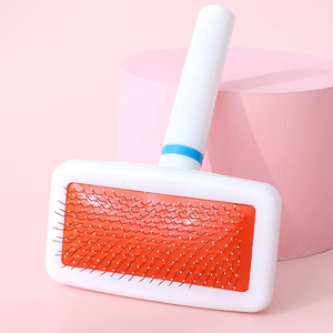 Peigne démêlant auto-nettoyant rapide, portable et simple, en acier inoxydable, durable, à dents douces, outil de toilettage pour animaux de compagnie - Product Image 6