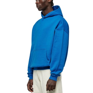 Sudaderas con Capucha para Hombre, Gruesas, de Invierno, 400gsm, Poliéster/Algodón, Color Sólido, Hombros Caídos, Corte Holgado - Product Image 3
