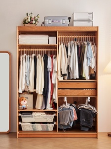 Vente en gros directe d'usine en stock à bas prix. Armoire et meuble de rangement en bois massif de style nordique moderne, écologique et gain de place - Product Image 4