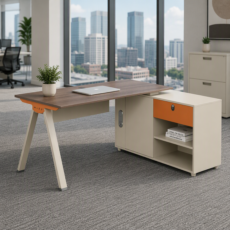 Computerized Leg Customization L Shaped Office Workstation Computer Desk Modern ...