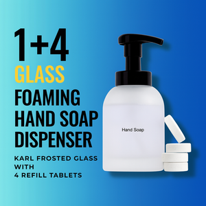 Kit <span class=keywords><strong>de</strong></span> démarrage écologique naturel avec 4 <span class=keywords><strong>tablettes</strong></span> <span class=keywords><strong>de</strong></span> recharge incluses Distributeur <span class=keywords><strong>de</strong></span> savon moussant en <span class=keywords><strong>verre</strong></span> Combo <span class=keywords><strong>Tablettes</strong></span> <span class=keywords><strong>de</strong></span> recharge <span class=keywords><strong>de</strong></span> savon moussant pour les mains - Product Image 3