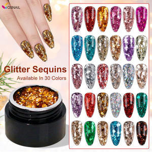 เจลทาเล็บสีสันสดใสแบบ DIY กลิตเตอร์30สีเจลทาเล็บเจลทาเล็บขนาด5กรัมพร้อมเลื่อม - Product Image 5