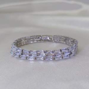 JML Luxury 14K placcato oro bracciale a catena per le donne arcobaleno Cubic Zirconia cristallo con ottone <span class=keywords><strong>Monica</strong></span> alla moda - Product Image 6