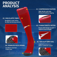 Chaussettes de football épaisses à semelle éponge, respirantes, pour enfants, adultes et hommes, chaussettes de sport athlétiques montantes pour l'entraînement