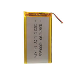 Batterie au lithium polymère KC, CCC, UN38.3 QS674790 4000mAh 3,7V avec prise PH 2,0 mm - Product Image 2