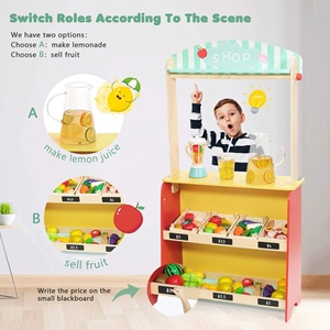 Vente chaude enfants jouets 2023 jouer au théâtre et deux marionnettes à main jouets <span class=keywords><strong>en</strong></span> <span class=keywords><strong>bois</strong></span> enfant drôle semblant jouer enfants jouets - Product Image 4