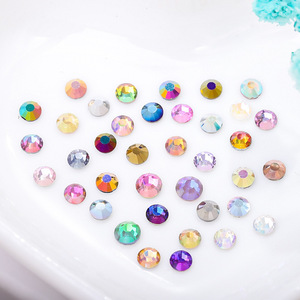 Cristales de Vidrio Planos con Reverso Plano, Redondos, Iridiscentes, para Decoración de Uñas, Accesorios de Joyería DIY, Brillantes, 240305 Yiwu Verano 2024 - Product Image 1