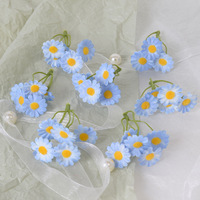 Petite fleur de marguerite artificielle en soie, type camomille, pour épingles à cheveux, chapeaux en herbe, couronnes, accessoires DIY faits main, style Hanfu sauvage