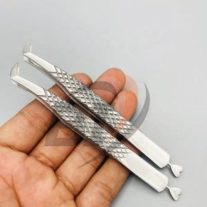 Pince à épiler d'extension de cils en acier inoxydable japonais avec volume de botte avec design en forme de cœur avec poignée en diamant cils pointus durables - Product Image 5