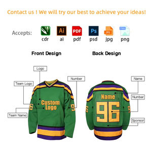 Diseño Gratuito de Logotipo de Equipo, Patrón de Costura, Ropa de Hockey sobre Hielo para Entrenamiento Juvenil de Irlanda, Camisetas de Portero de Hockey en Camuflaje Morado y Rosa - Product Image 4