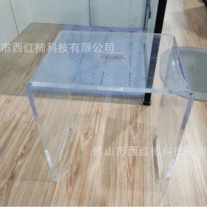 Tabouret de douche en acrylique Tomato 375 mm x 290 mm x 400 mm, banc de bain minimaliste pour salle de bain et entrée - Product Image 2