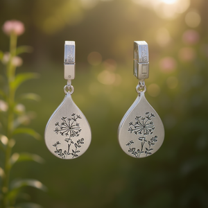 Orecchini pendenti in argento tibetano placcati in oro con motivo vegetale, gioielli vintage da donna alla moda E2585 - Product Image 2