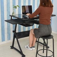 Table à dessin d'atelier avec étau, plateau en verre, fabrication OEM, vente en gros