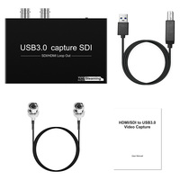 Carte de capture vidéo SDI HDMI vers USB 3.0, convertisseur SDI vers HDMI 1080P 60fps pour la diffusion en direct et l'enregistrement de jeux vidéo