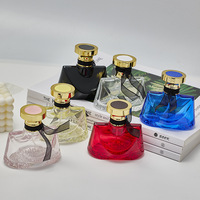 Botella de Perfume de Vidrio de Alta Gama de 50 ml, con Tapa de Rosca, Recargable, para Muestras, Botella Vacía XWW-P175 con Cabezal de Pulverización