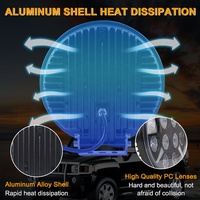 RHINO 12 LED 7 pouces 9 pouces 120W Phare de travail LED blanc étanche pour tout-terrain, projecteur de toit de voiture pour camion et Jeep
