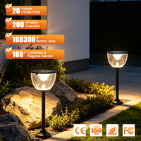 Lampes solaires de jardin en aluminium ABS imperméables IP65 pour décoration orientale en gros, 4W LED