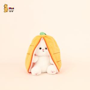 Super doux PP coton lapin jouets peluche lapin avec <span class=keywords><strong>carotte</strong></span> longue peluche fermeture éclair jouet matériau en caoutchouc Durable - Product Image 5