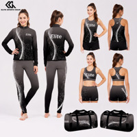 Ensemble de survêtement tendance 2026 pour cheerleading, avec sweat à capuche en strass et nœud assorti pour filles, idéal pour studio de danse professionnel