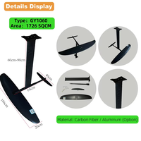 Hydrofoil GY1060 Big Wing SUP avec ailes en carbone et mât en aluminium, fournisseur d'hydrofoils électriques