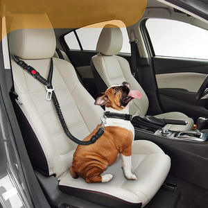 Cinturón de Seguridad para Perros de Nailon con Cinta Reflectante Antichoque, Correa Elástica Ajustable 2 en 1 con Clip para Viajes de Mascotas - Product Image 6