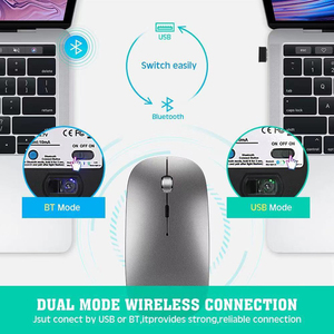 Mc OS/윈도우/안드로이드에 대한 충전식 슬림 컴팩트 2.4G 무선 키보드 세트 멀티 장치 무선 키보드 및 마우스 콤보 - Product Image 5