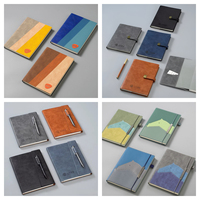 Journal intime à couverture rigide et personnalisable, divers styles A5, couverture en cuir, carnet B5 avec stylo