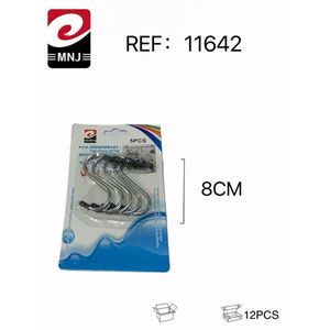 MNJ S Hook 8cm 5pcs Pack Wall Storage Hooks Metal Hanging Hangers - Product Image 3